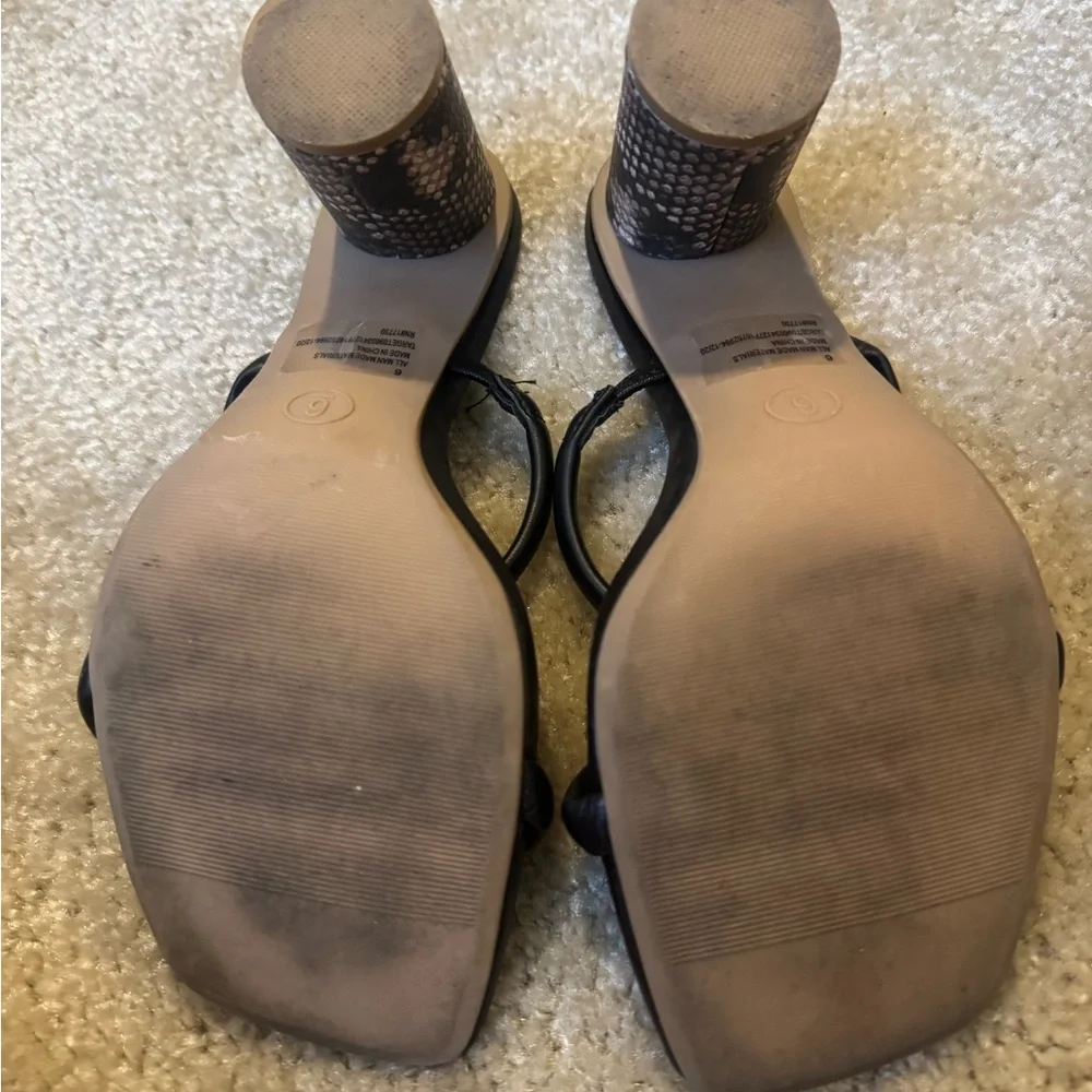 a new day Black and Tan Snake Print Heels - Picture 5 of 5